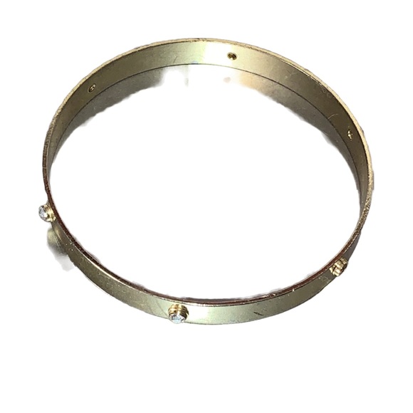 Gold Toned Bracelet with Tiny Rhinestones - Picture 4 of 6